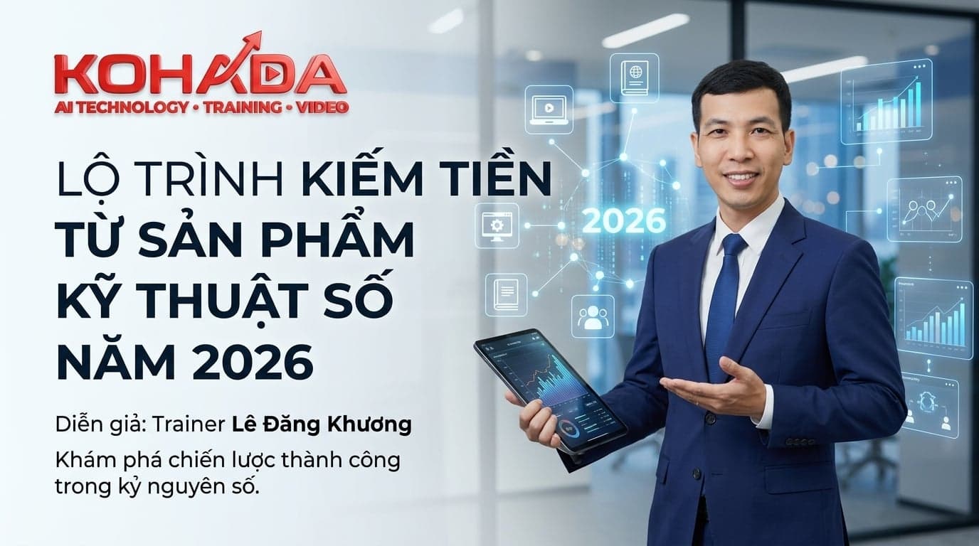 Lộ Trình Kiếm Tiền Từ Sản Phẩm Số 2026 — Trainer VŨ TRỤ EA FOREX